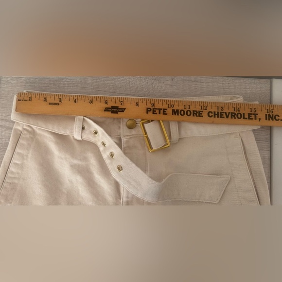 J. Crew Belted mid-rise wide leg jean Ecru wash Relaxed Loose Chic 2024 Size 26 - Picture 8 of 12